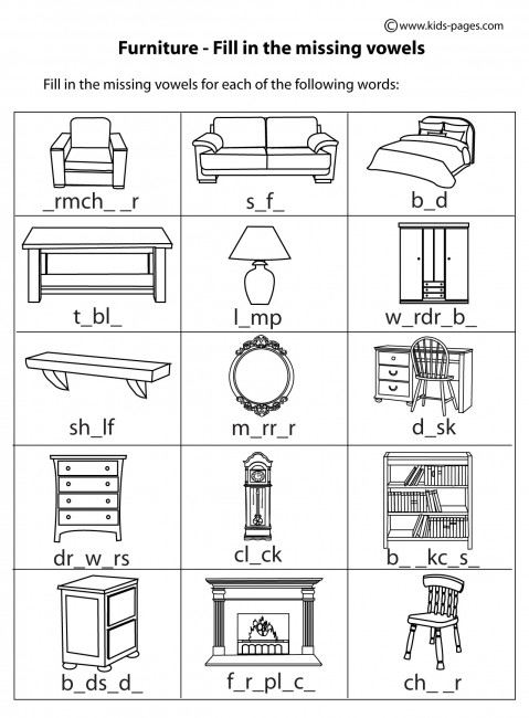 Furniture Fill In B&W